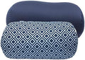 Bookishbunny 2pcs Micro Bead Microbead Roll Pillow Cushion for Bed Back Neck Head Body Support, 13" x 7", Various Designs (Navy+Diamond) by Bookishbunny