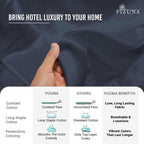 Pizuna 100% Cotton Twin XL Sheet Set 600 Thread Count Dark Blue - Image 4