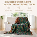 LUTBM Boho Throw Blanket for Bed 60"x80", 100% Cotton Cozy Couch Blankets - Image 4