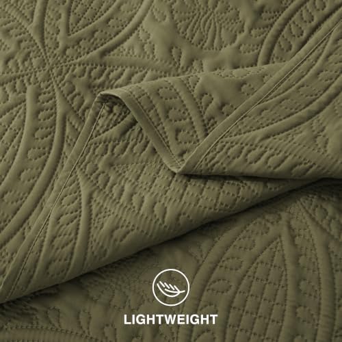 Love's cabin Quilts for Queen Bedspreads, 7 Pieces Bed in a Bag, Green - Image 7