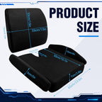 Widened Gaming Chair Cushion Set with Lumbar Support, Tailbone Pain Reduce - Image 2