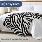 Zebra Print Blanket Kids Size - Flannel Fleece Luxury Kids Blanket - Image 5