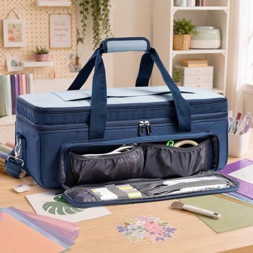 Double Layer Carrying Case with Cutting Mat Pocket & Accessories Storage - Image 2