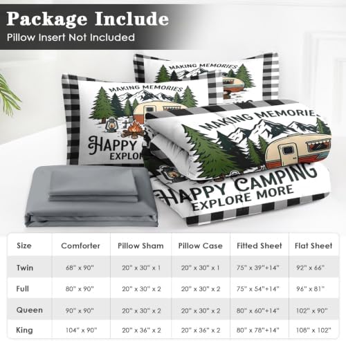 WeCozy Queen Comforter Set with Sheets, 7 Pieces Rv Happy Bedding - Image 6