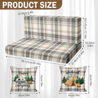 Britimes RV Dinette Cushion Covers Set, 6 Pack, for Campe, Plaid Camping - Image 2
