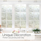 HIDBEA Decorative Window Privacy Film, Cross Pattern, 29.5 X 78.7 Inches - Image 2