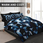 WeCozy King Comforter Set with Sheets, 7 Pieces Geometric Modern Bedding - Image 4