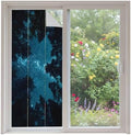 Window Privacy Film Frosted, Night Sky Non-Adhesive Static Cling Window Tint, Blue Natural Forest Trees Star River Scenery Insulated Windows Frosted Films for Living Room, 35.4 x 78.7 Inches by Unknown