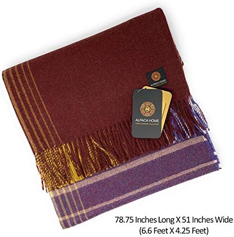 Alpaca Home | Destination Plaid 100% Baby Alpaca Throw Blanket (Harvest Plaid) - Image 2