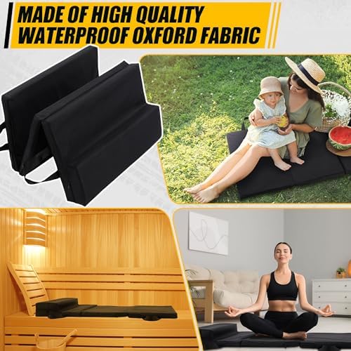 BALAPET Thick Supportive Foam Mechanical Mat to Lay On with Pillow, Waterproof Portable Mechanic Pad for Working Under Car with Carrying Handles,Suitable for Garage, Picnicking, Gardening - Image 6