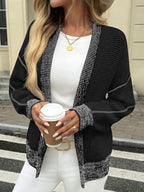 Saodimallsu Womens Open Front Cardigans Waffle Knit Sweaters with Pockets - Image 2