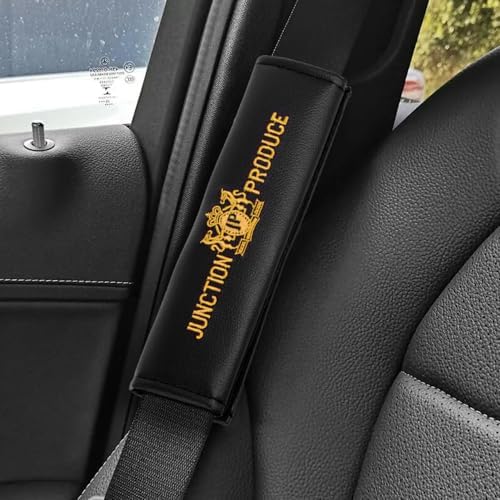 W-POWER 4PCS Junction Produce JDM Car Neck Pillow Headrest + JP VIP Embroidery Car Seat Belt Cover Set (Gold) - Image 7