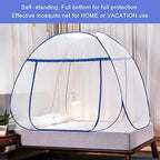 Portable Pop-Up Mosquito Net Tent for Bed Baby Adults Trip, L79 x W71 x H59 inch Large Folding Mosquito Netting with Net Bottom, 2 Entries, Suit for Twin to King Size Bed - Image 3