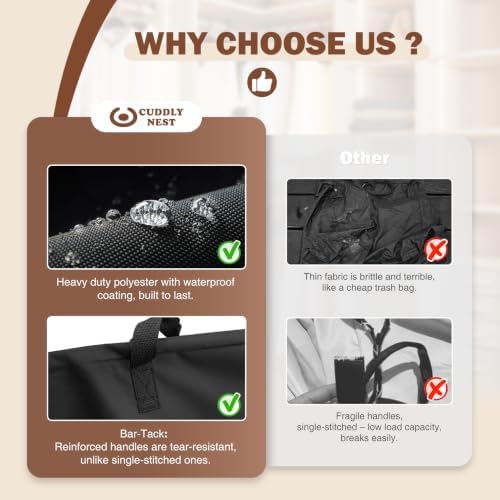 Cuddly Nest Folding Mattress Storage Bag Fits 4" Full Mattress, Black - Image 5