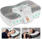 Elviros Cervical Memory Foam Neck Pillow for Pain Relief Side Sleeping by Elviros