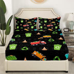 Erosebridal Queen Size Garbage Truck Bed Sheets for Boys Girls Kids Cartoon Car Vehicles Fitted Sheet Trash Can Waste Management Vehicle Bedding Set Refuse Classification Sheets 3 Piece - Image 3