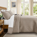 IR Imperial Rooms Twin Quilt Bedding Set Camel Bedspread Wave 2 Pack - Image 2