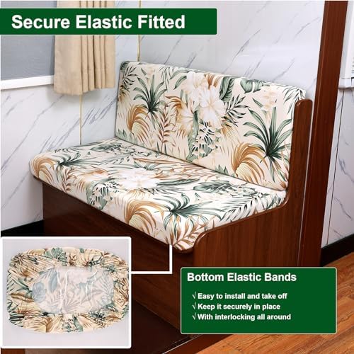 CRFATOP RV Dinette Cushion Covers Soft 4pc Camper Booth Seat Slipcover,34 - Image 5