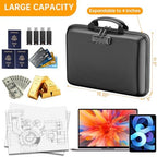 DocSafe Fireproof File Organizer with Lock, Hard-Shell Case Fireproof Document Box with 13 Pocket Accordion File Folder, Portable Home Office Travel Safe Storage for Important Documents Laptop Black - Image 4