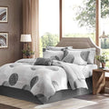 Madison Park Essentials Full Comforter Set, Geometric Bed in a Bag Grey 9PC by MADISONPARK