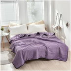Summer Cooling Comforter, Lightweight Breathable Quilt, Double-Sided Cool Touch Fabric, Year-Round Use(Purple,79x90in) by Unknown