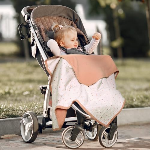 lulumoon Muslin Baby Blanket for Girls: Soft Lightweight Toddler Blanket - Image 6