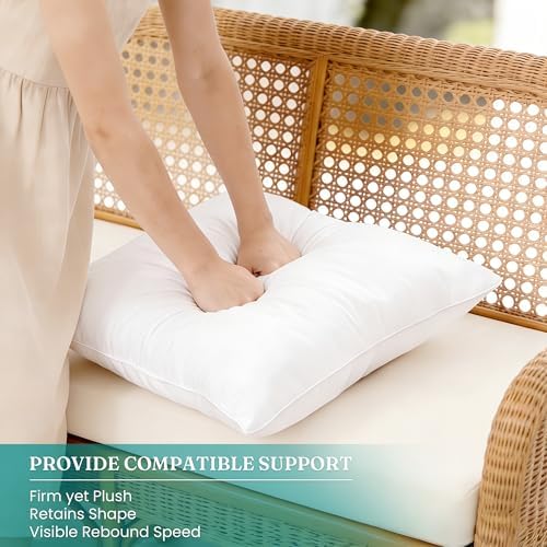 Oubonun Waterproof Outdoor Lumbar Pillow Inserts 16 x 24 Set of 2 - Image 4
