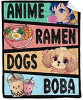Anime Blanket Gifts for Girls, Kawaii Anime Decor for Women, Luxurious Warm and Cozy Flannel Blanket - L 60X80 Inch Most People's Choice by AIBILEEN