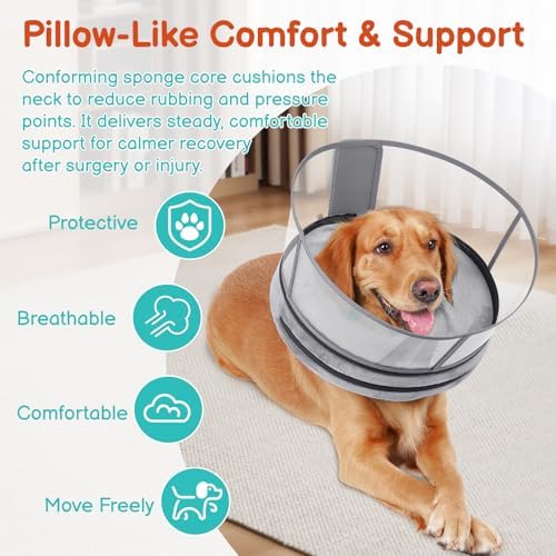 Dog Cone, No-Inflation Sponge Donut Collar for Dogs After Surgery - Image 3