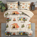 Pamnest Full Comforter Set with Sheets, 7 Pieces Summer Camp Bedding by PAMNEST