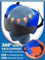 SARISUN Travel Pillows and Airplane Foot Hammock for Long Flight, Travel Essentials, 360° Support Headrest, Stop Bobblehead, Foot Rest - Image 5