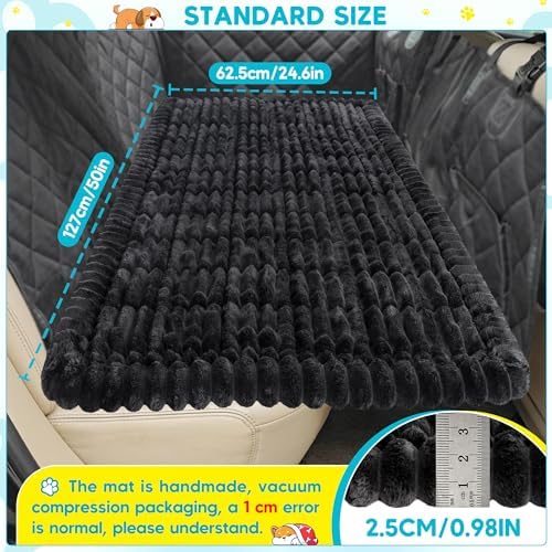 Dog Car Bed, Non-Slip Backseat Dog Bed Mat 50" L×24.6" W - Image 3