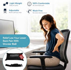 Wonder-Roll Self-Inflating Lumbar Support Pillow for Lower Back Comfort, Adjustable Back Cushion for Office Chair, Car Seat and Airplane Travel, Portable Ergonomic Lumbar Roll - Image 4