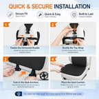 Allaboutsla 2 Piece Car Seat Cushion, Back Support with Car Headrest Pillow - Image 7