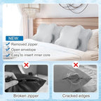 Hahafelt 2 Pcs Cooling Cervical Neck Pillowcase with Envelope Closure (Only Pillowcase) Ergonomic Pillow Case Smooth Soft Cool Case for Side Back Stomach Sleepers(Dark Gray,Queen Size) - Image 4