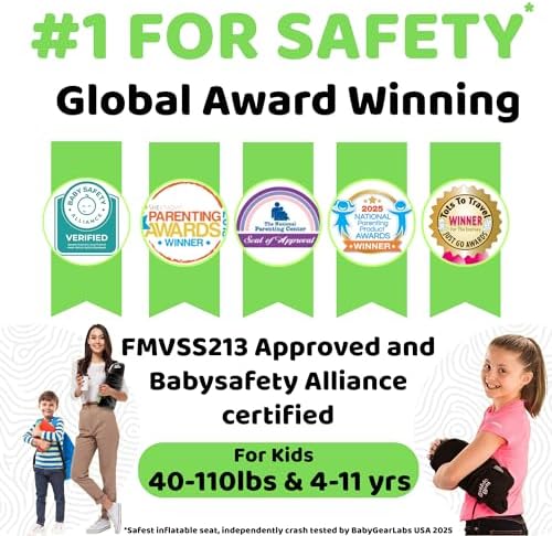 BubbleBum Twin-Pack, Backless Booster Car Seat – Inflatable,Travel Booster - Image 4