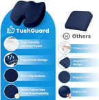 TushGuard Seat Cushion, Memory Foam Office Chair Cushion - Blue, Large - Image 6