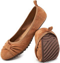 Ecetana Comfortable Ballet Flats for Women: Lightweight Cushioned Foldable Slip-On Work Shoes with Memory Foam - All Day Walking Comfort - Dressy Flats for Office Business by Ecetana