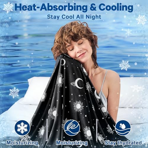 inhand Cooling Blanket King Size (90"x108") - Double Sided Cooling Blankets for Hot Sleepers, Soft Lightweight Summer Blanket for Sofa Bed Couch, Travel, Room Decor House Warming Gifts Charcoal Black - Image 2