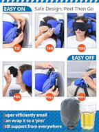 SARISUN Travel Pillows and Airplane Foot Hammock for Long Flight, Travel Essentials, 360° Support Headrest, Stop Bobblehead, Foot Rest - Image 4