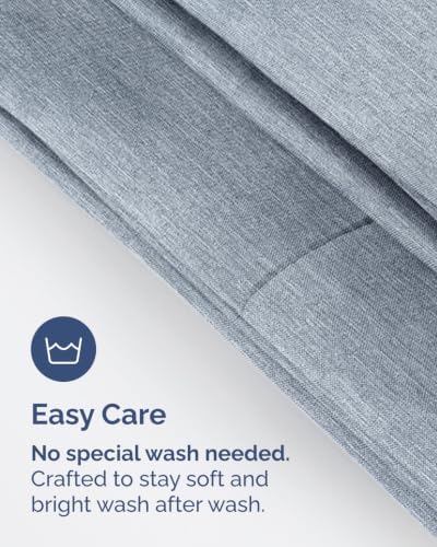 King Pillow Cases - 8 Pack Pillowcase Covers - 20" x 40" (Heathered Blue) - Image 6