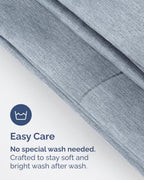 Standard Pillow Cases - 8 Pack Pillowcases, 20" x 26" - Heathered Blue - Image 6