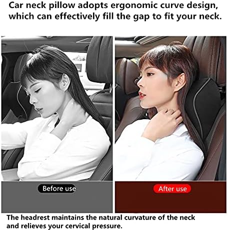 Car Seat Neck Pillow, Headrest Cushion Relieve Neck Pain for & Muscle Tension,100% Memory Foam Neck Support Head Pillow for Ergonomic Design - Image 4