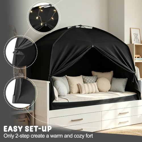 Full Bed Tent for Kids, Indoor Canopy Privacy Toddler Sleep Tent - Image 5