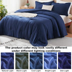 Homelike Moment Queen Comforter Set 3 Piece, Lightweight Soft Bed Sets - Image 7