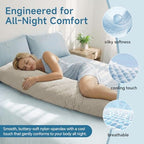 BEDELITE Cooling Body Pillow, Memory Foam Filled, Linen, 20x54 Inches - Image 2