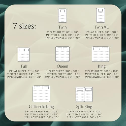 Twin XL Sheets Set, Cooling & Soft Deep Pocket Bed Sheets, 3PC - Image 4