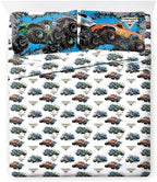 Monster Jam Full Size Comforter Set 7 Piece Kids Bedding for Boys, Gray - Image 6