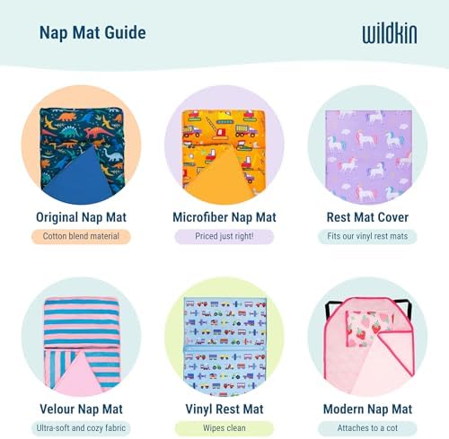 Wildkin Microfiber Toddler Nap Mat with Pillow for Boys & Girls - Image 6