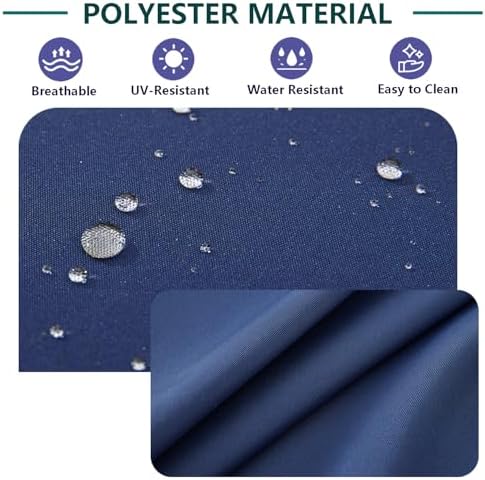 FLYMEI Patio Cushion Covers 24x22x4, Navy Blue, 4Packs - Image 3